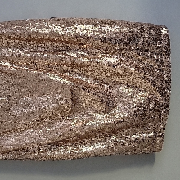 Lulus Magic Maker Gold Metallic Off-Shoulder Bodycon Mini Dress S - Picture 9 of 11